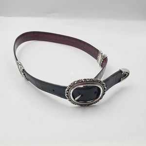 Western Reversible Black & Brown Leather Belt